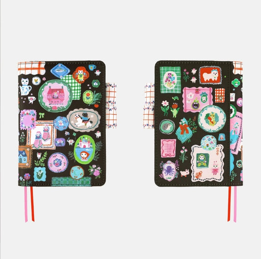 Hobonichi Techo Cover 2026 (A6 Original) Yumi Kitagishi — White Cat Table Decoration