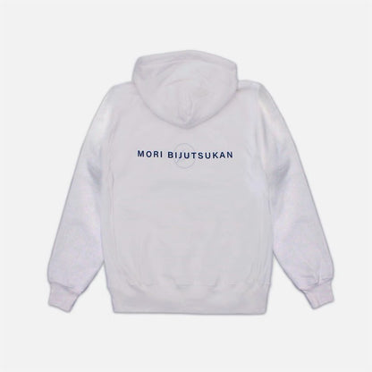 fragment design × Mori Art Museum MORIBI Hoodie White Hiroshi Fujiwara