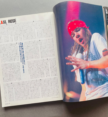 rockin'on August 1992 – W. Axl Rose Cover | Vintage Japanese Music Magazine