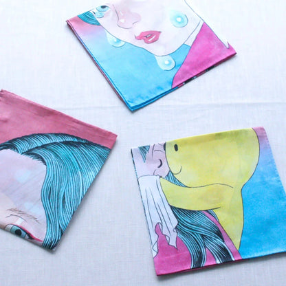 Isamu Gakiya Artist Collaboration Handkerchief – “Sleep for 12 Hours on Sad Days” (Japan Limited Edition)