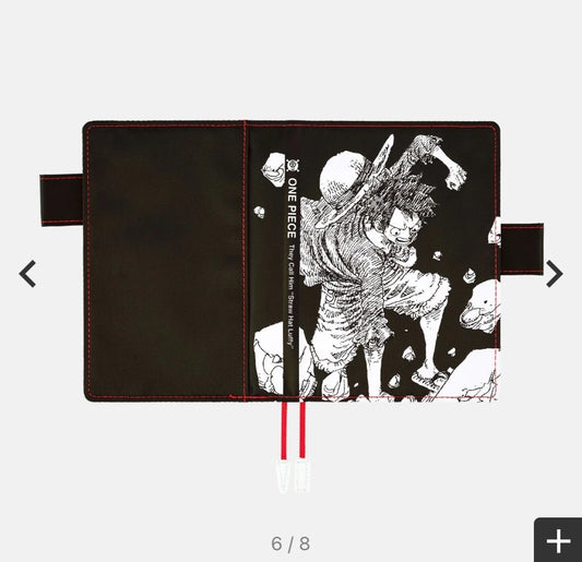 Hobonichi Techo Cover 2026 (A6 Original) – ONE PIECE Monkey D. Luffy Black Official Collaboration