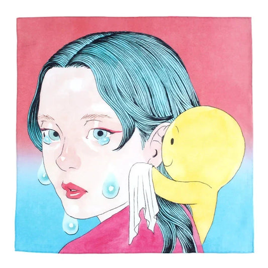 Isamu Gakiya Artist Collaboration Handkerchief – “Sleep for 12 Hours on Sad Days” (Japan Limited Edition)